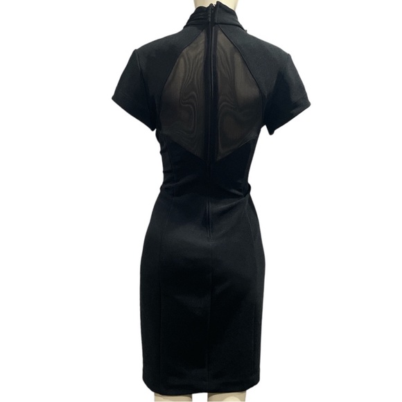 Totally 80’s black dress sheer keyhole on front and sheer back - Picture 3 of 8